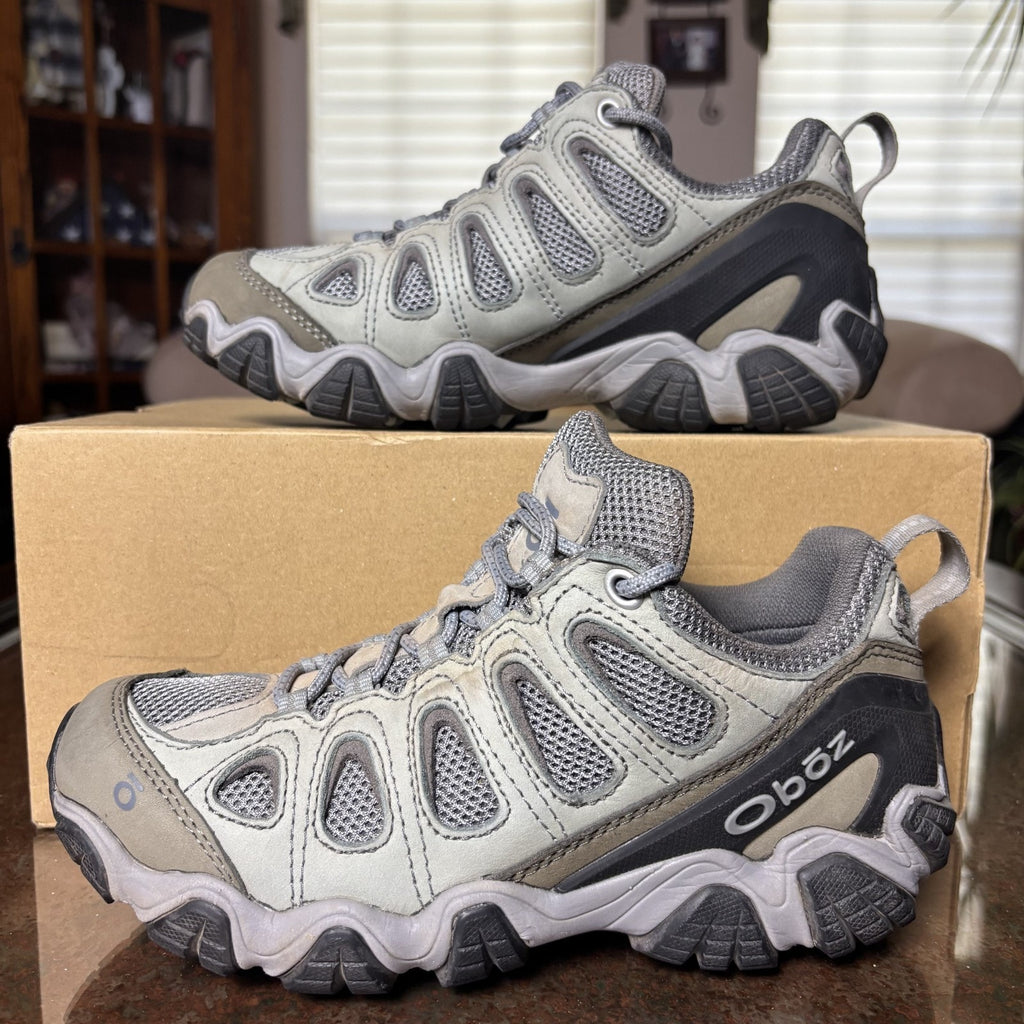 Oboz Sawtooth II Low Hiking Shoes Womens 7.5 Grey Trail Running Outdoor Athletic