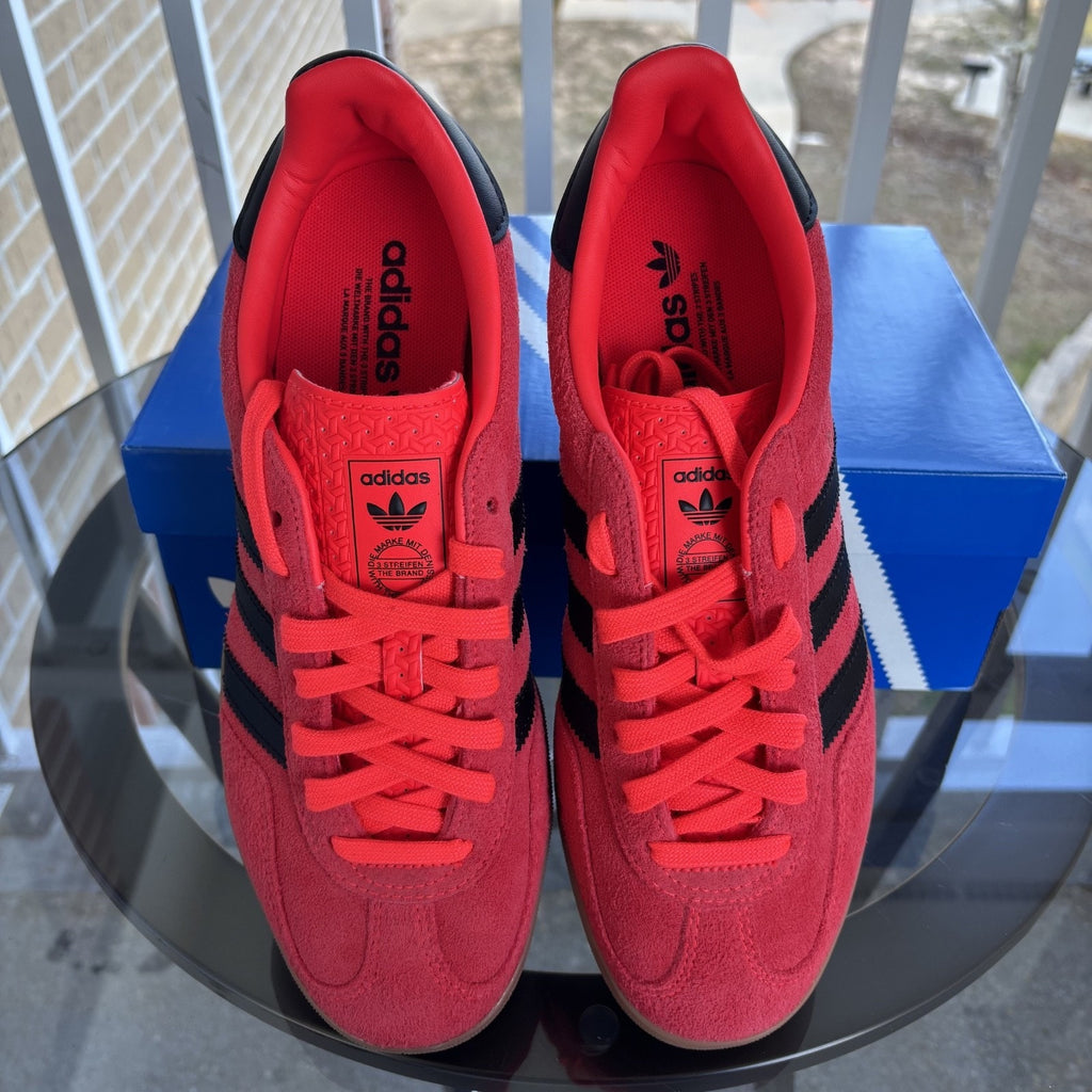 Adidas Originals Gazelle Indoor Shoes Red Black Suede Athletic JR6304 Mens Sizes