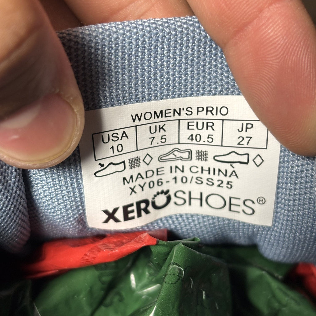 Xero Shoes Prio Women's Size 10 Blue Barefoot Minimalist Athletic Gym Sneakers