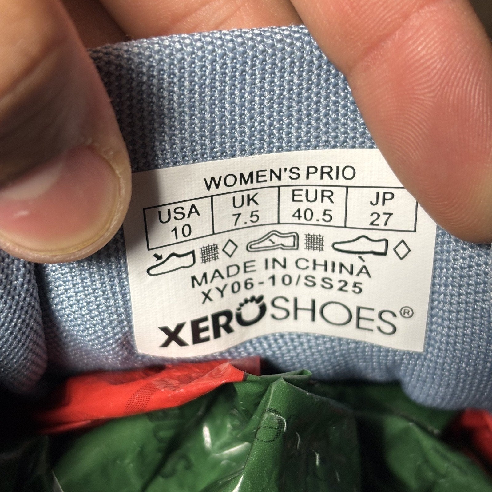 Xero Shoes Prio Women's Size 10 Blue Barefoot Minimalist Athletic Gym Sneakers