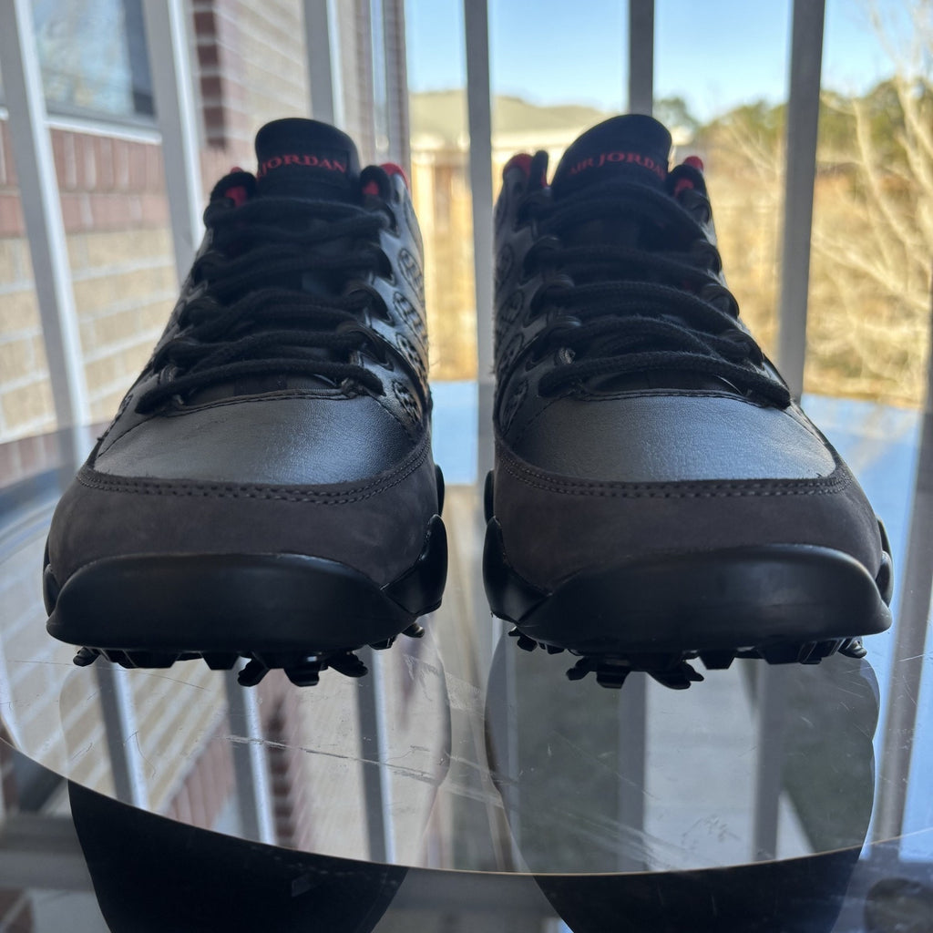Nike Air Jordan 9 Retro G Shoes Women's Sz 8 Leather Black Red Golf Waterproof
