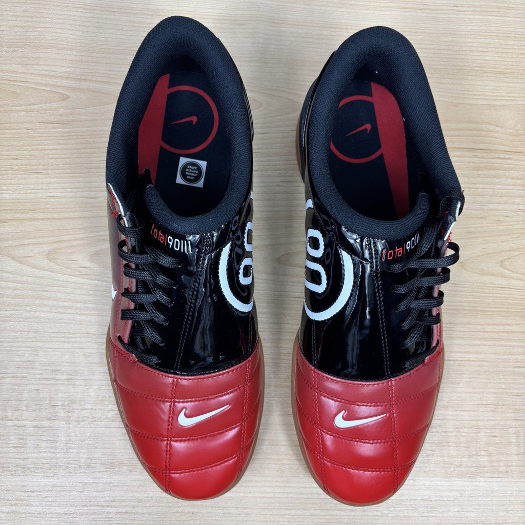 Nike Total 90 Shoes Mens Size 10 Red Black Leather Athletic Lifestyle Sneakers