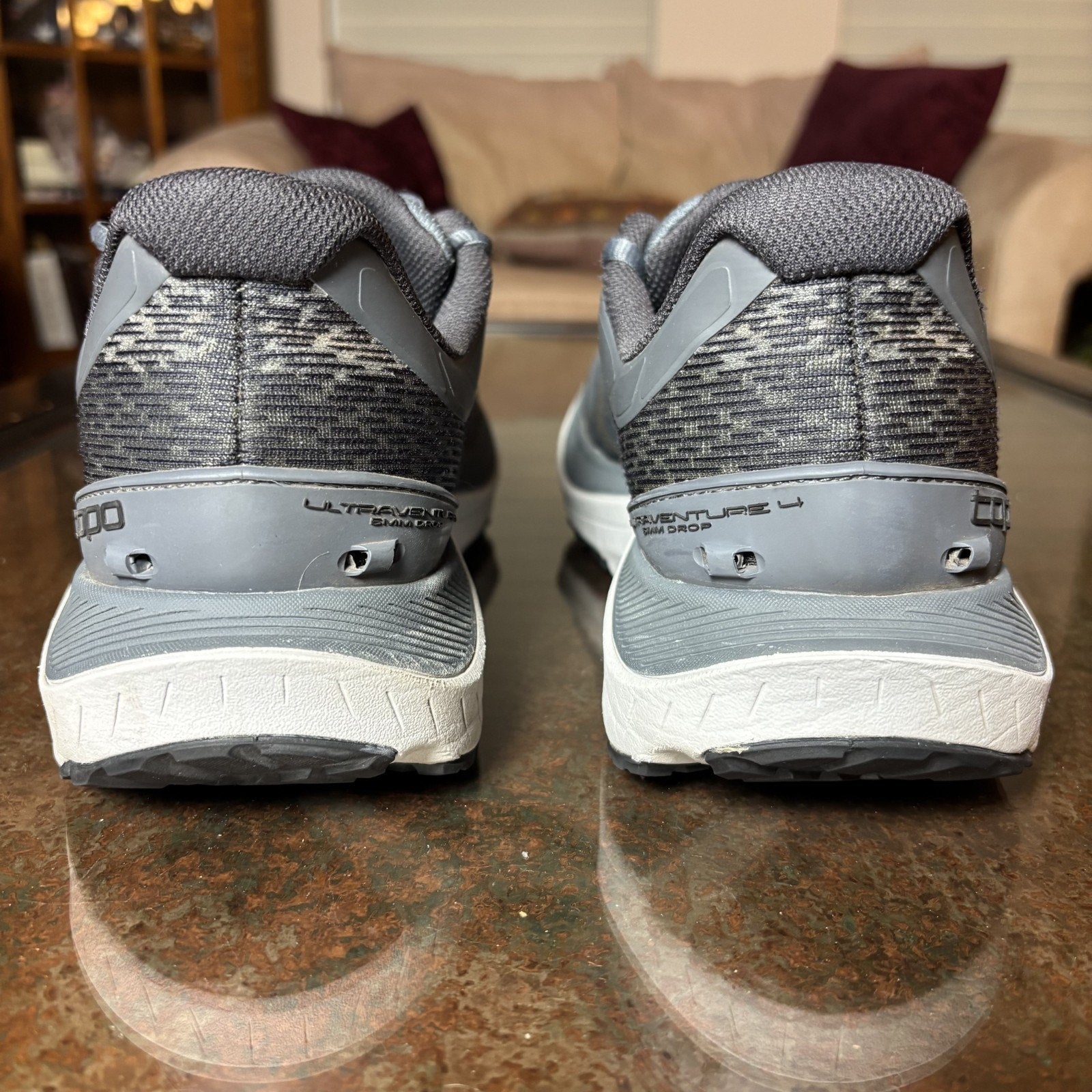 Topo Athletic Ultraventure 4 Shoes Men's 10.5 Gray Black Trail Running Sneakers