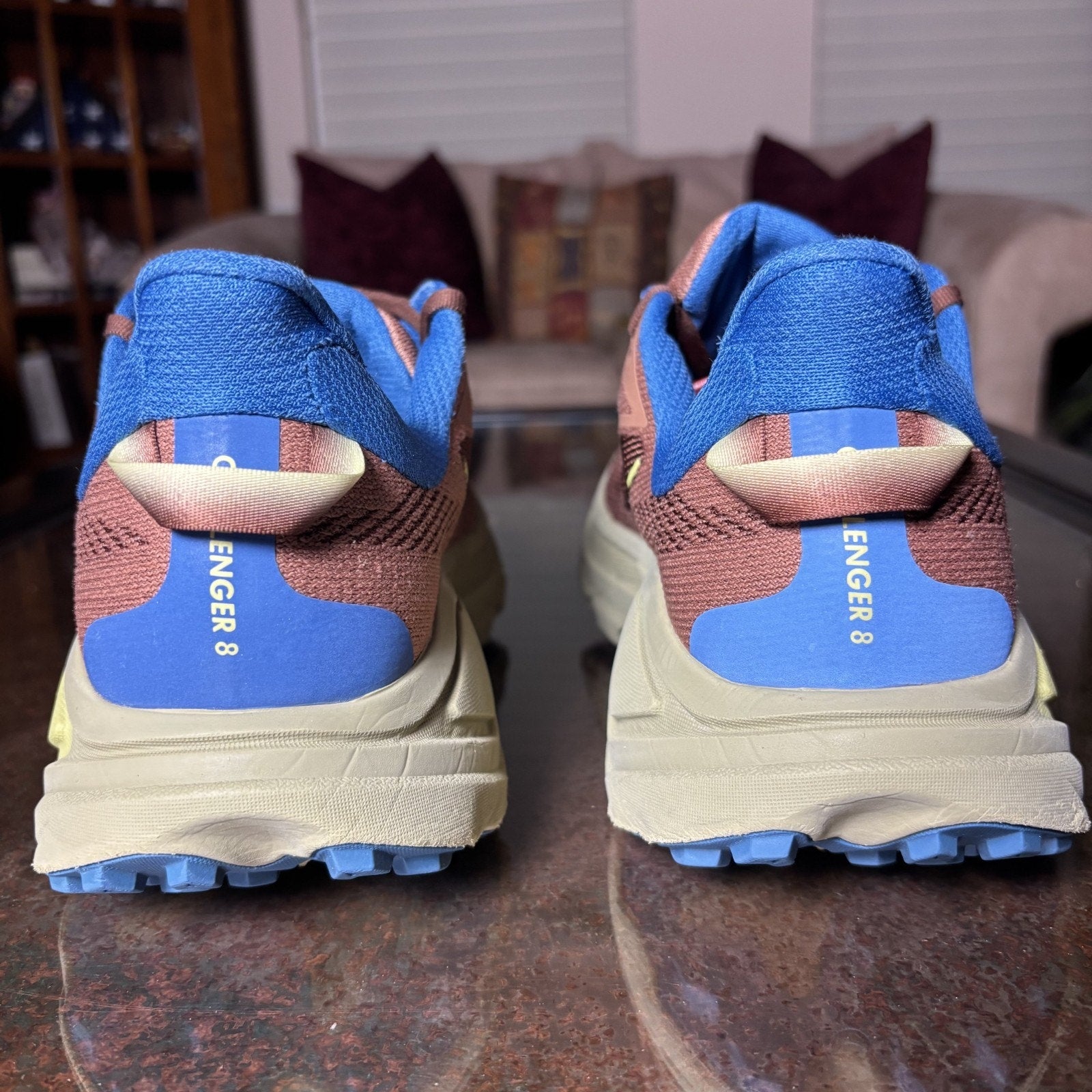 Hoka One One Challenger 8 Mens 13 Brown Trail Running Athletic Gym Shoes Sneaker