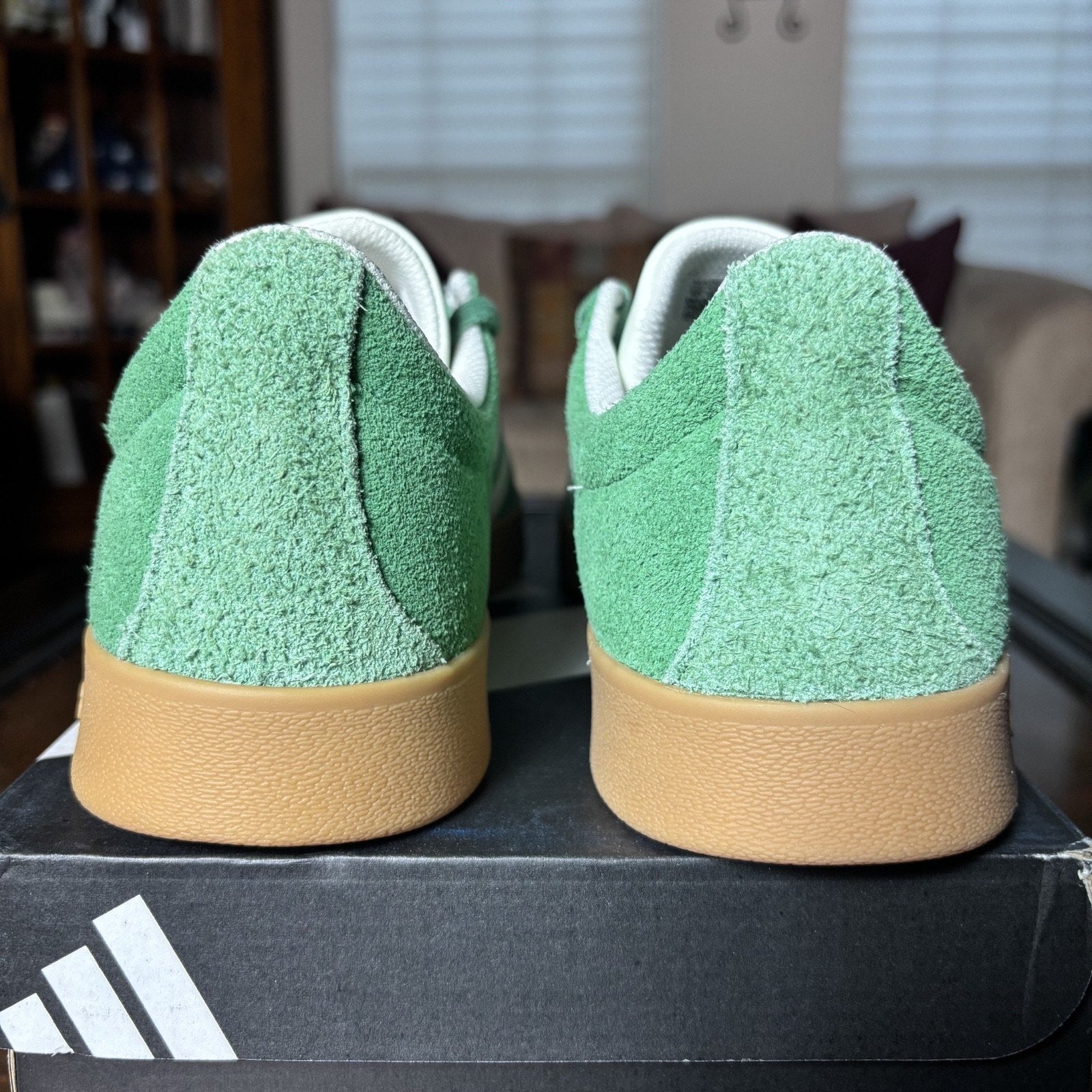 Adidas VL Court 2.0 Shoes Mens Size 10 Green White Lifestyle Casual Sneakers NEW