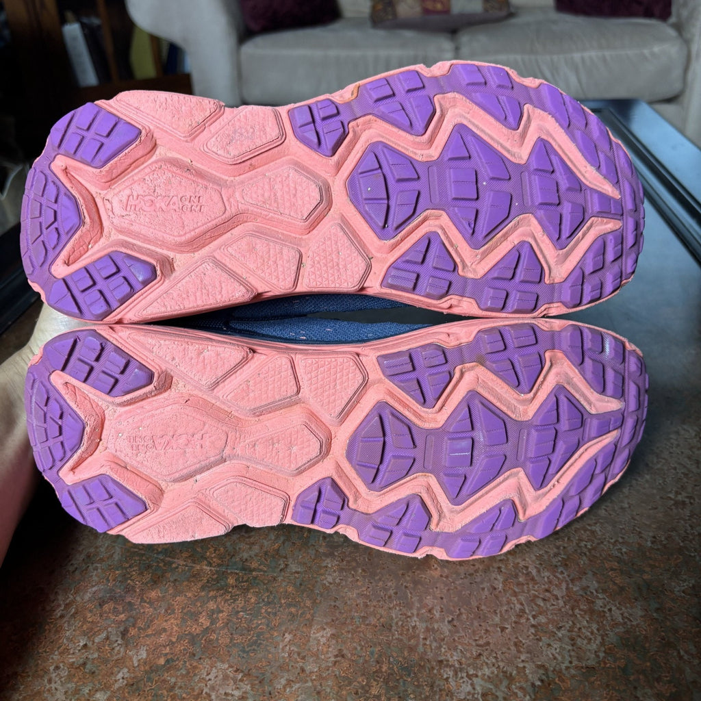 Hoka One One Challenger ATR 6 Trail Running Shoes Women's 11 Blue Pink Athletic
