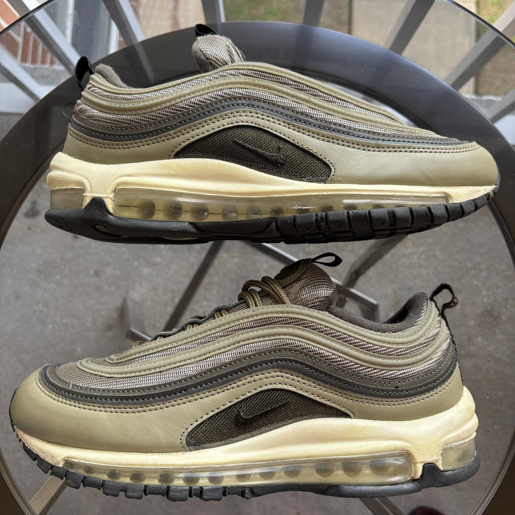 Nike Air Max 97 Shoes Womens Size 9.5 Army Green Athletic Lifestyle Gym Sneakers