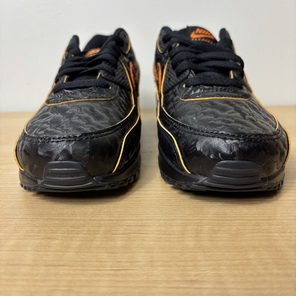 Nike Air Max 90 QS Volcano Shoes Mens 7.5 Black Orange Lifestyle Element Sneaker