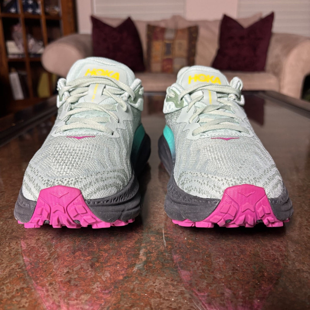 Hoka One One Challenger ATR 7 Shoes Women's Size 7 Green Trail Running Sneakers