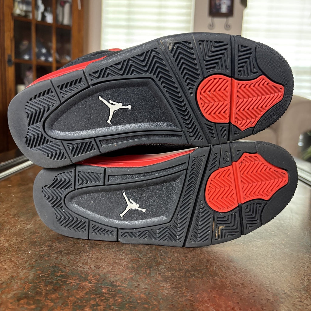 Nike Air Jordan 4 Retro GS Shoes Boys 6Y Red Thunder Black Basketball Sneakers