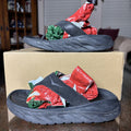 Hoka One One Ora Recovery Slide Women's 8 Black Comfort Athletic Split Toe Thong