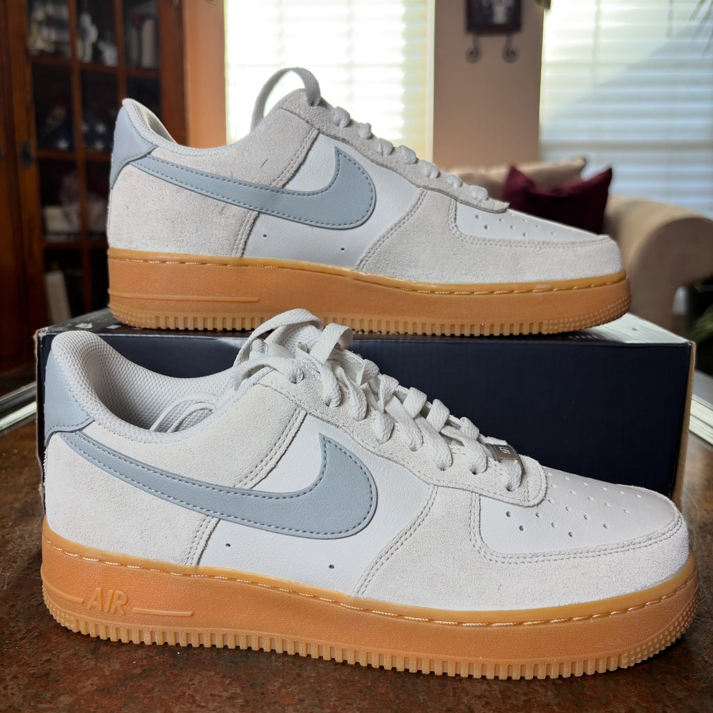 Nike Air Force 1 '07 LV8 White Gray Gum Lifestyle Athletic Sneakers Mens Sizes