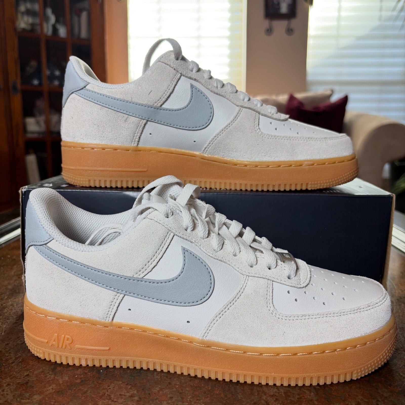 Nike Air Force 1 '07 LV8 White Gray Gum Lifestyle Athletic Sneakers Mens Sizes