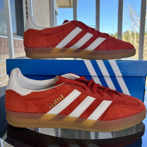 Adidas Gazelle Indoor Shoes Orange Suede Casual Lifestyle Sneakers Women's Sizes