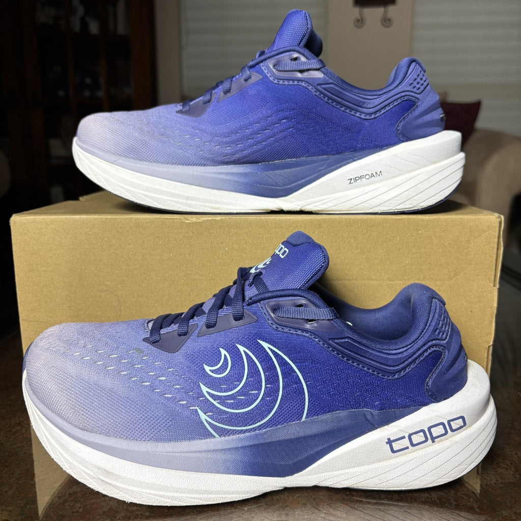 Topo Athletic Phantom 4 Shoes Women's 8 Purple White Road Running 5MM Drop Gym