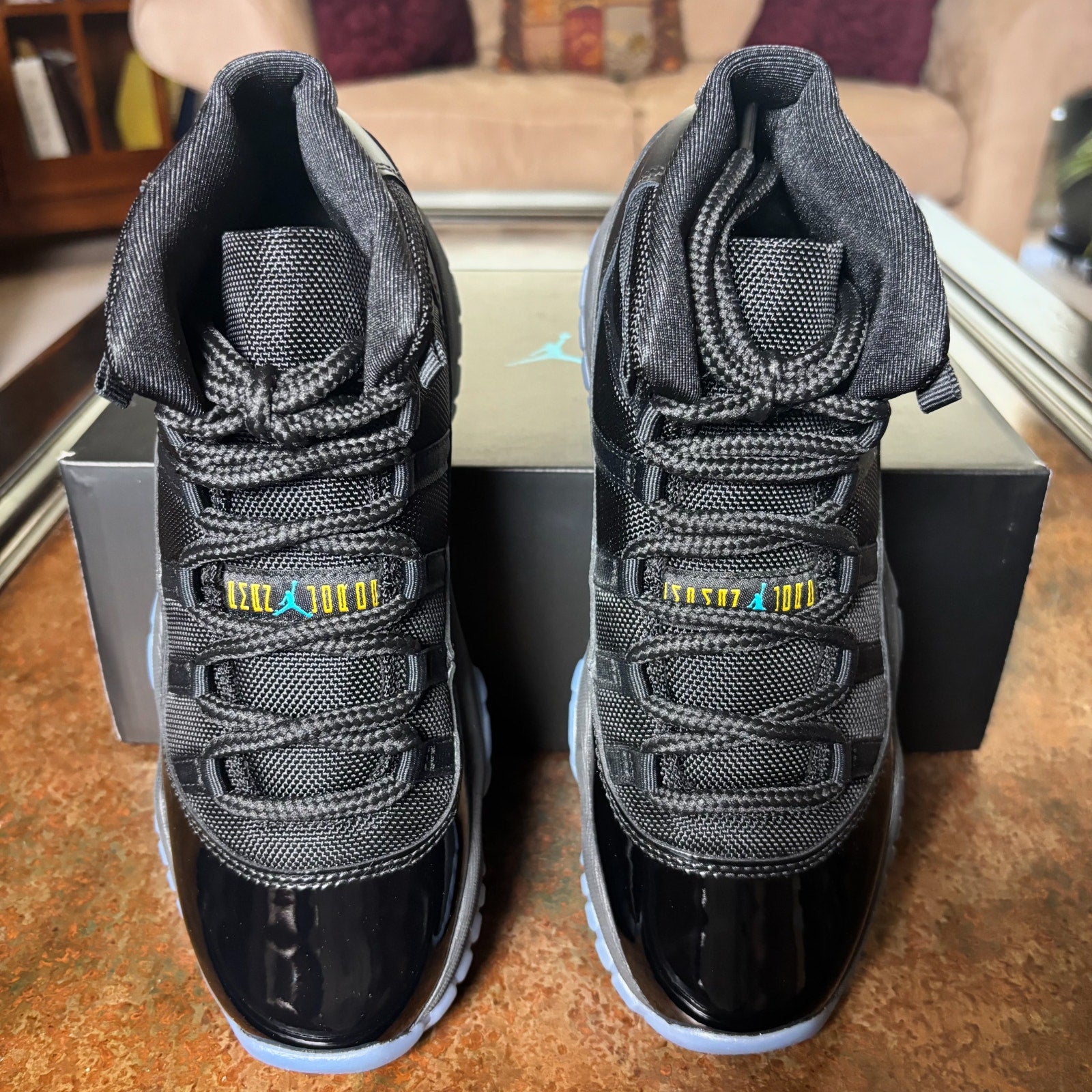 Nike Air Jordan 11 Retro Gamma Black Patent Leather Shoes Sneakers GS Sizes NEW