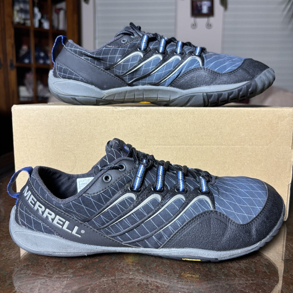 Merrell Sonic Glove Shoes Men's 8.5 Blue Black Athletic Gym Barefoot Minimalist