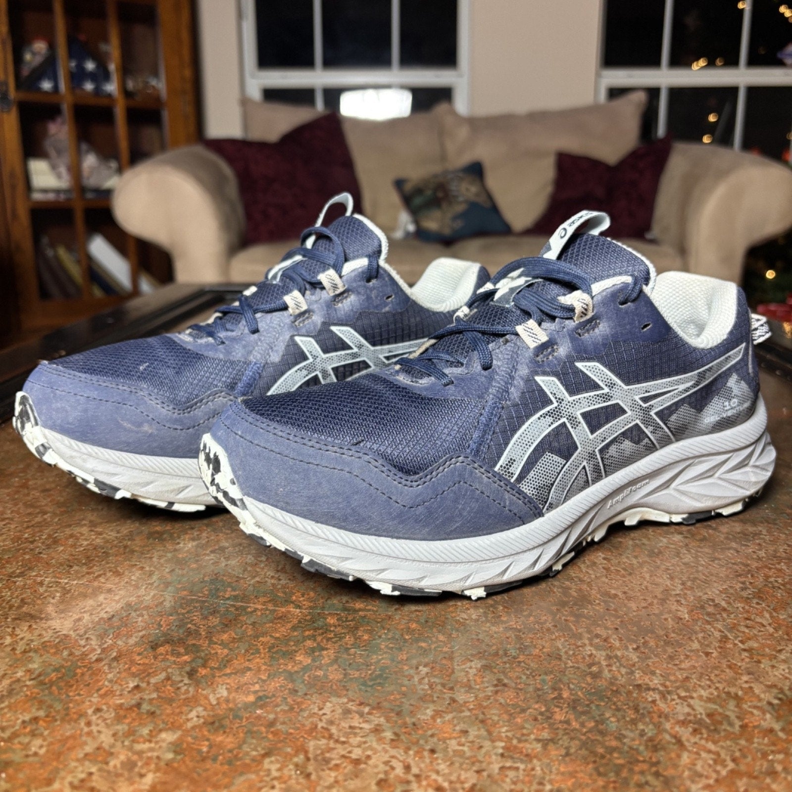 Asics GEL-Venture 10 Shoes Women's Size 9 Wide Navy Blue Trail Running Sneakers