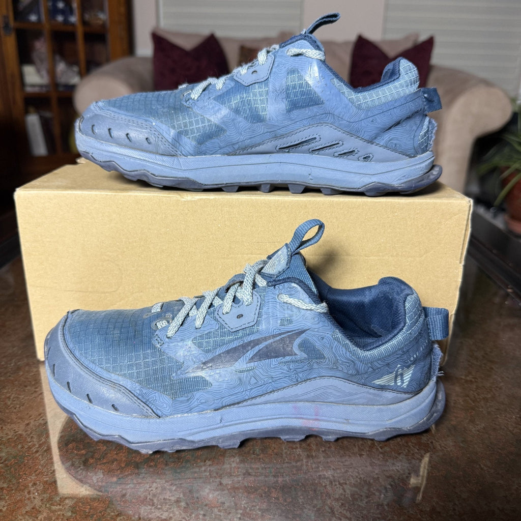 Altra Lone Peak 6 Trail Running Shoes Women's 8 Navy Blue Athletic Gym Zero Drop