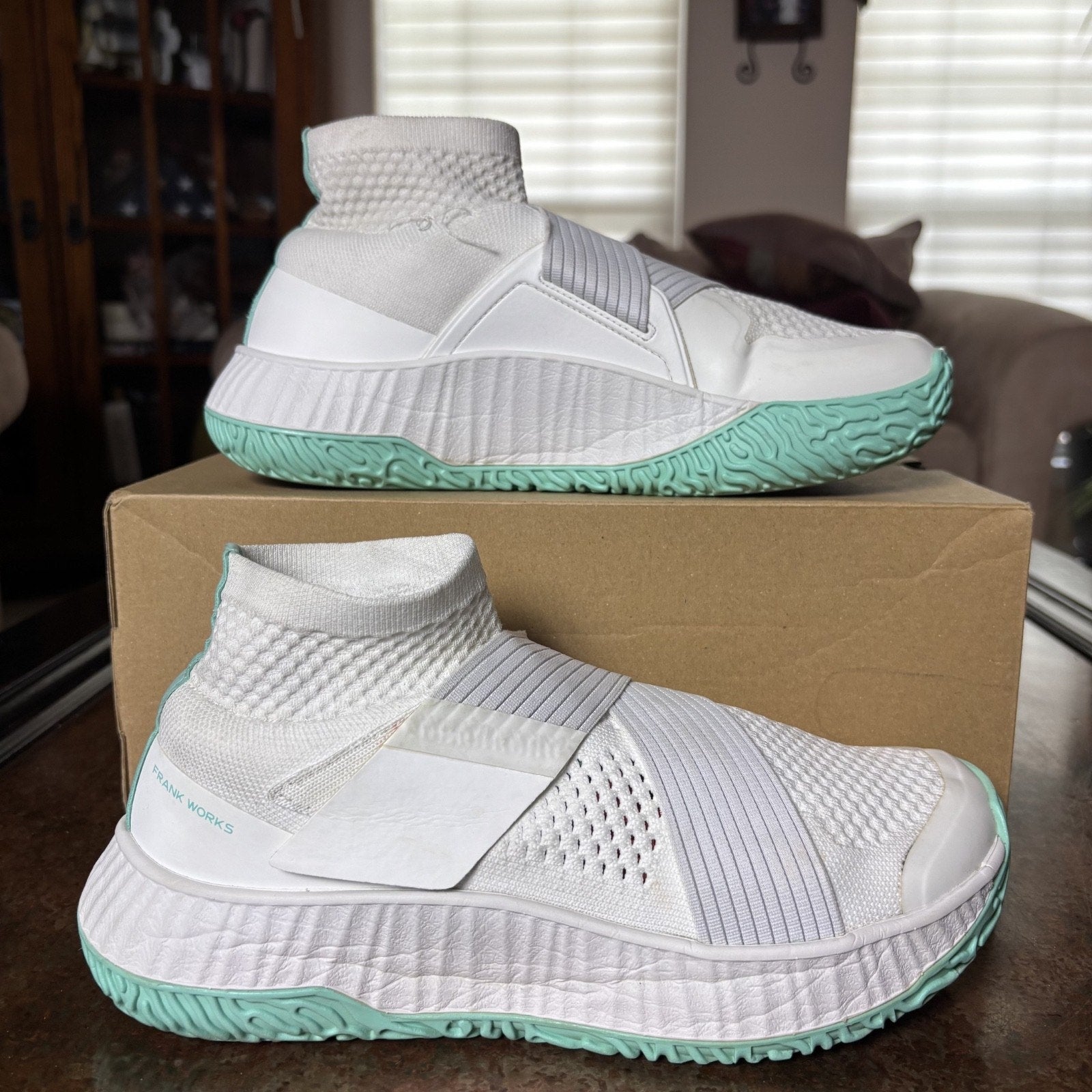 Frank Works The One Shoes Womens Size 8.5 White Tennis Pickleball Court Athletic