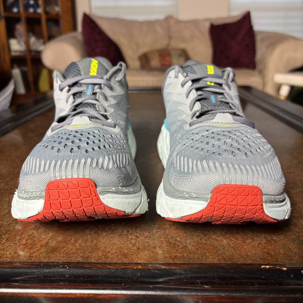 Hoka One One Clifton 7 Shoes Mens Size 14 Grey Road Running Athletic Gym Sneaker