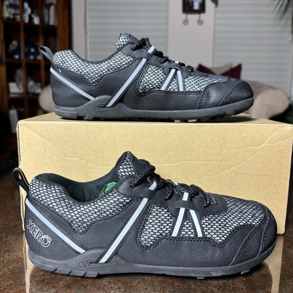 Xero Shoes TerraFlex Women's 9 Black Grey Barefoot Minimalist Trail Gym Athletic