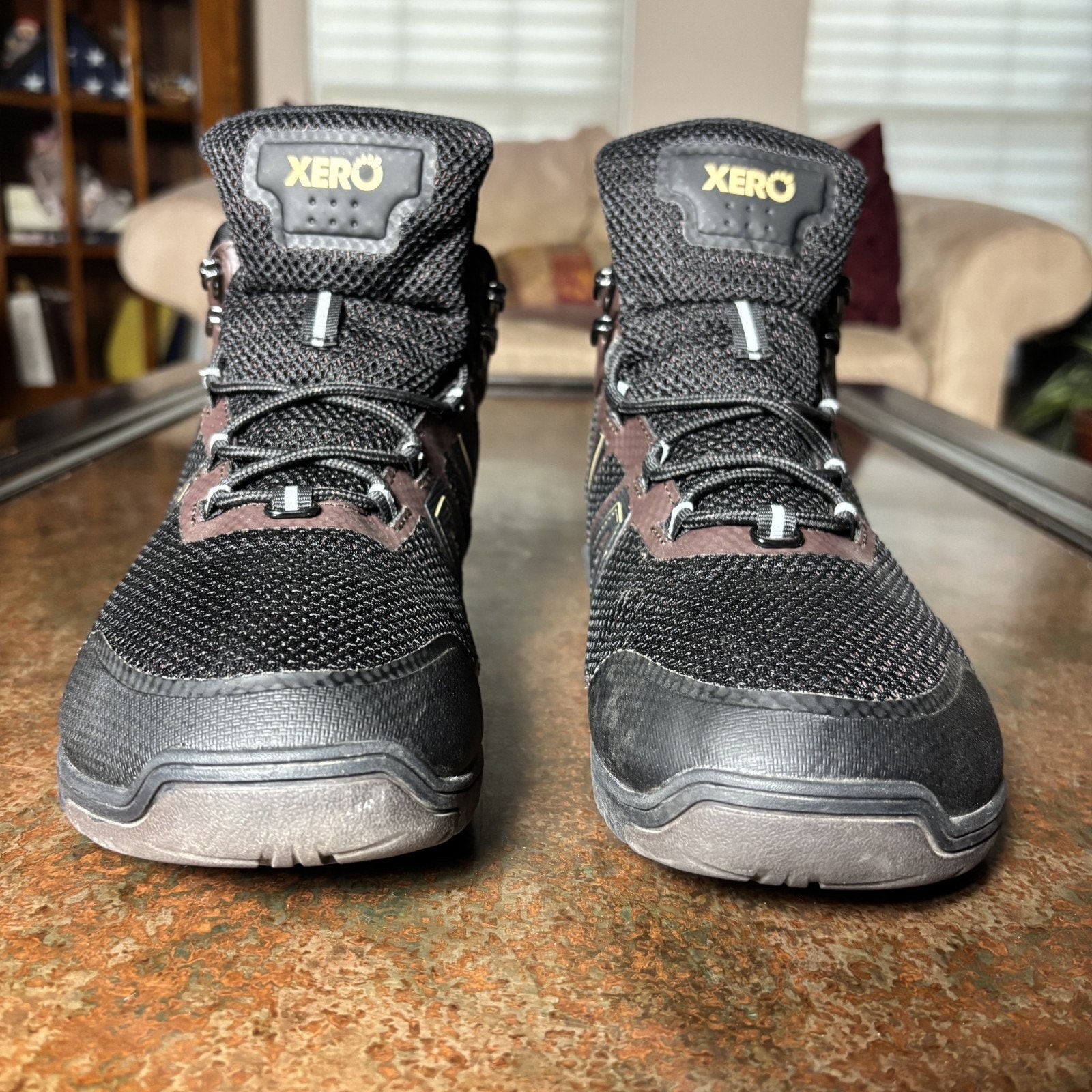Xero Shoes Xcursion Fusion Hiking Boots Mens 9.5 Brown Trail Barefoot Minimalist