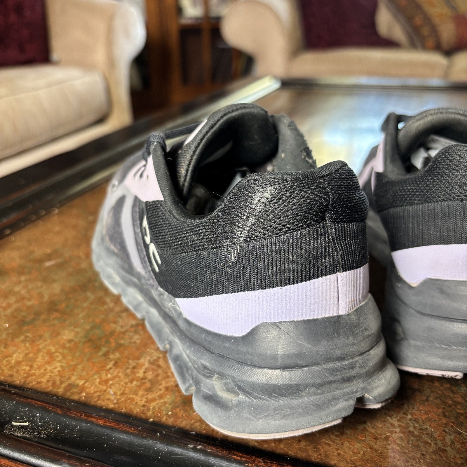 On Running Cloudrunner Shoes Womens Size 8 Black Lilac Running Athletic Trainers