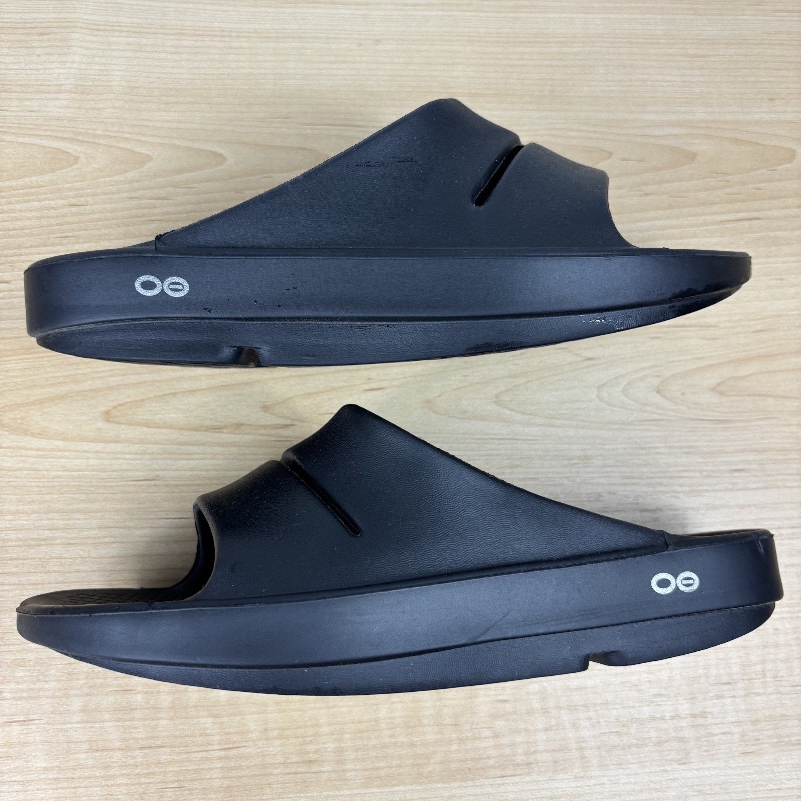 OOFOS OOahh Recovery Slides Women's Size 9 Black Comfort Athletic Sport Slippers