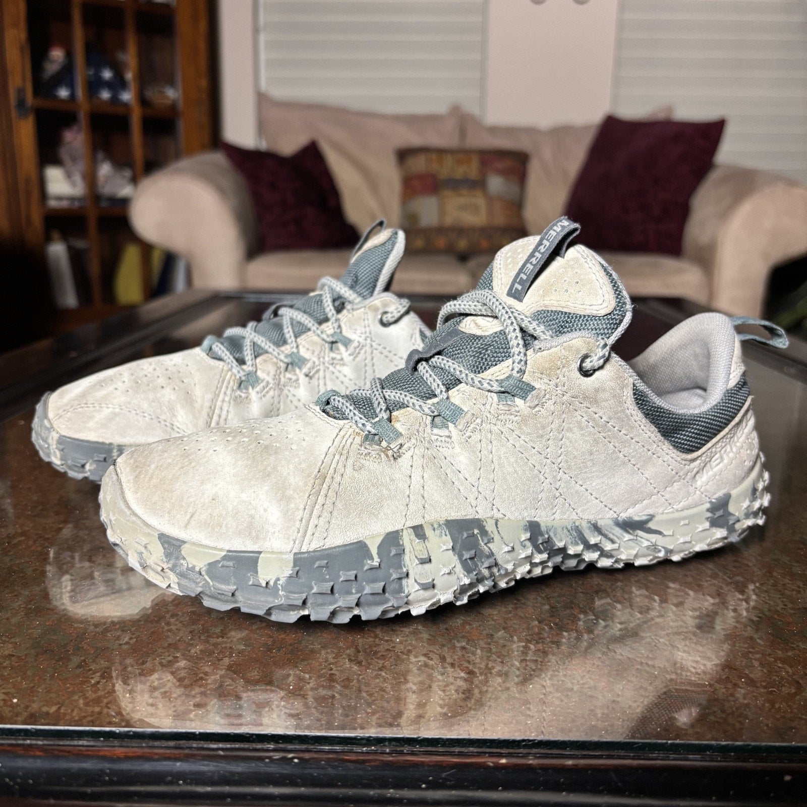 Merrell Wrapt Barefoot Shoes Women's 8.5 Grey Athletic Trail Running Minimalist