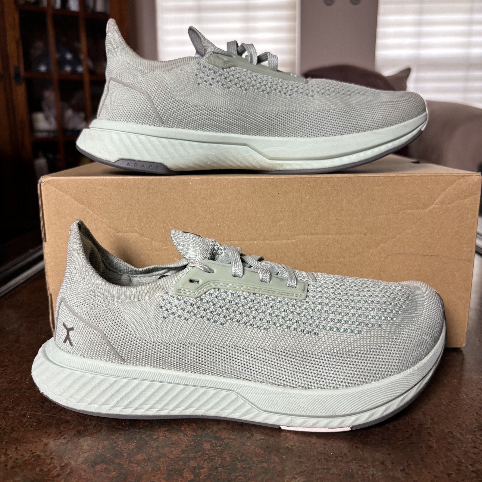 Flux Adapt Runner Shoes Women's Sz 8.5 Green Knit Athletic Training Gym Sneakers