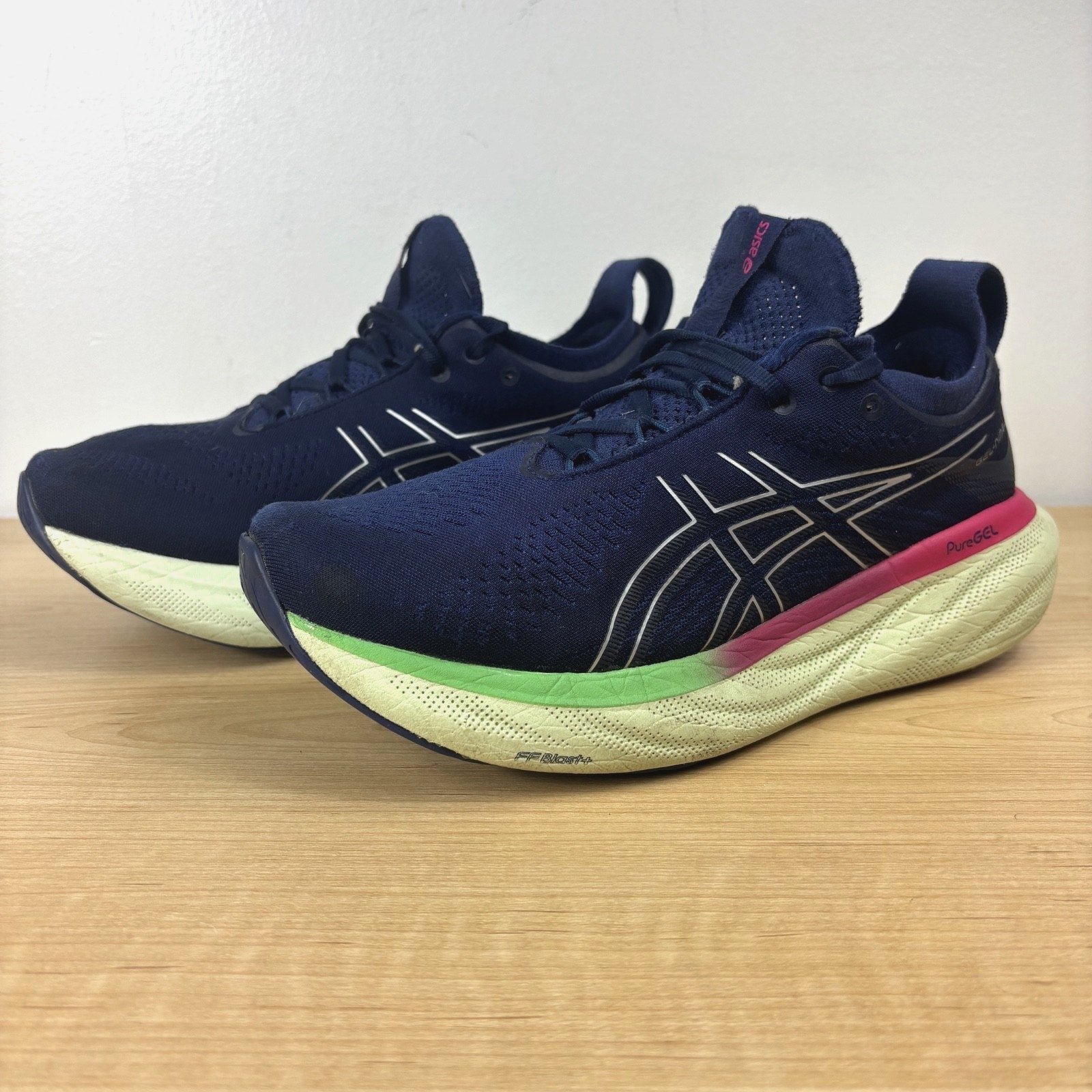 Asics Gel-Nimbus 25 Shoes Womens Size 8.5 Blue Athletic Running Comfort Sneakers