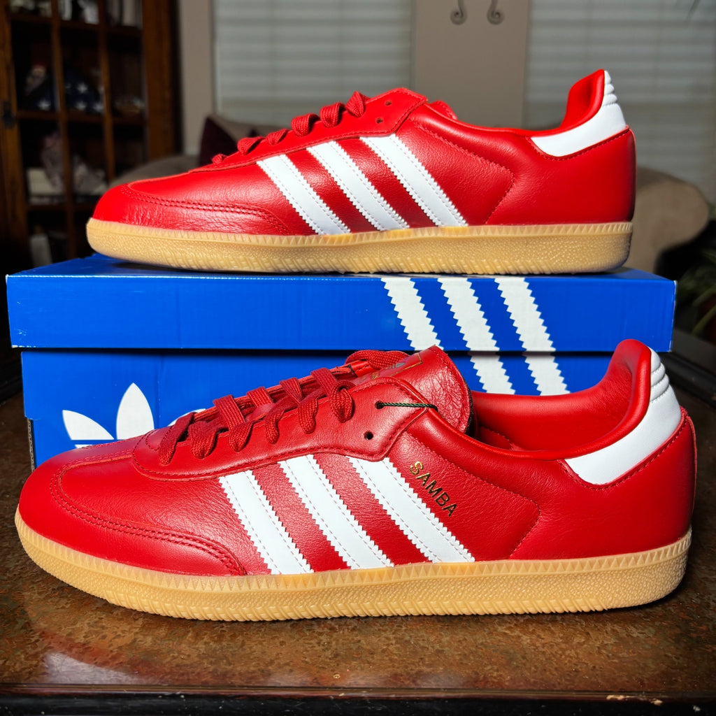 Adidas Originals Samba Red White Gum Lifestyle Casual Shoes Sneakers Mens Sizes