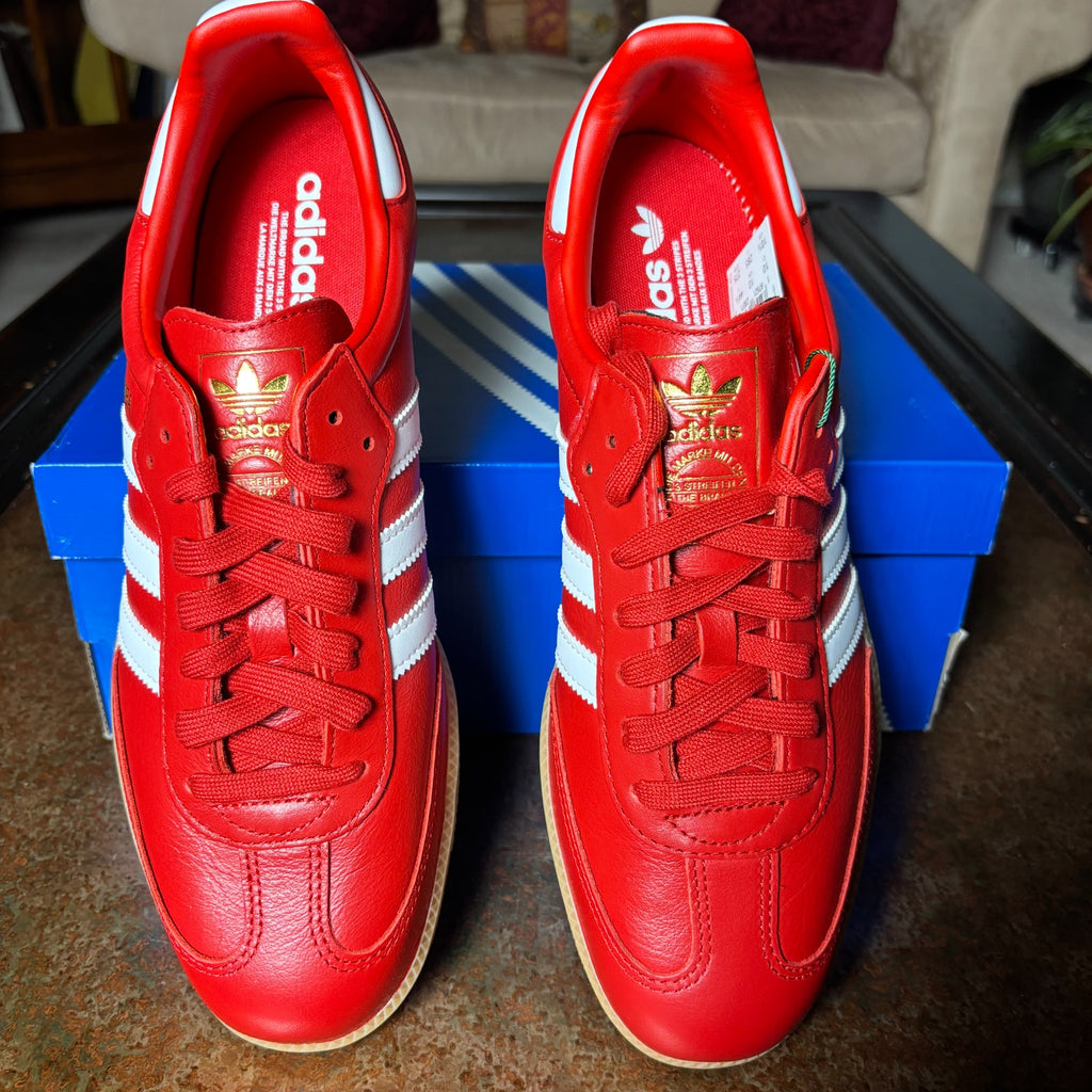 Adidas Originals Samba Red White Gum Lifestyle Casual Shoes Sneakers Mens Sizes