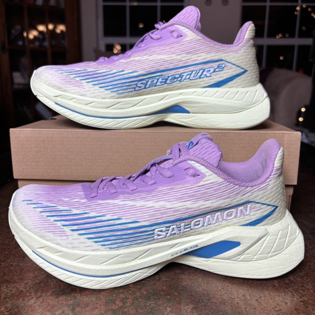 Salomon Spectur 2 Shoes Women's 7.5 Green Purple Road Running Athletic Sneakers