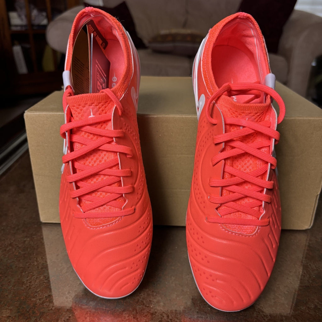 Nike Tiempo Legend 10 Elite AG Pro Soccer Cleats Women's Size 7.5 Orange White