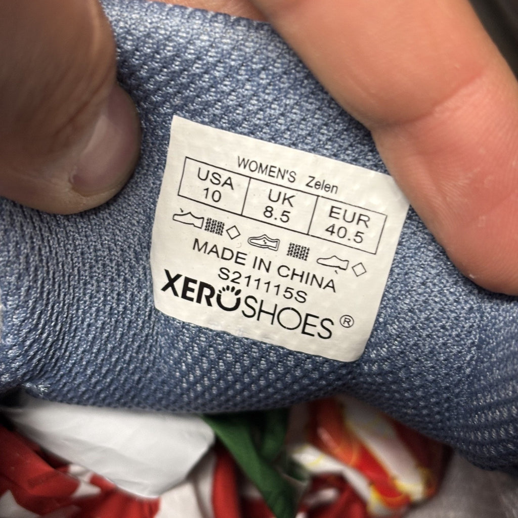 Xero Zelen Shoes Womens Size 10 Blue White Running Zero Drop Barefoot Minimalist