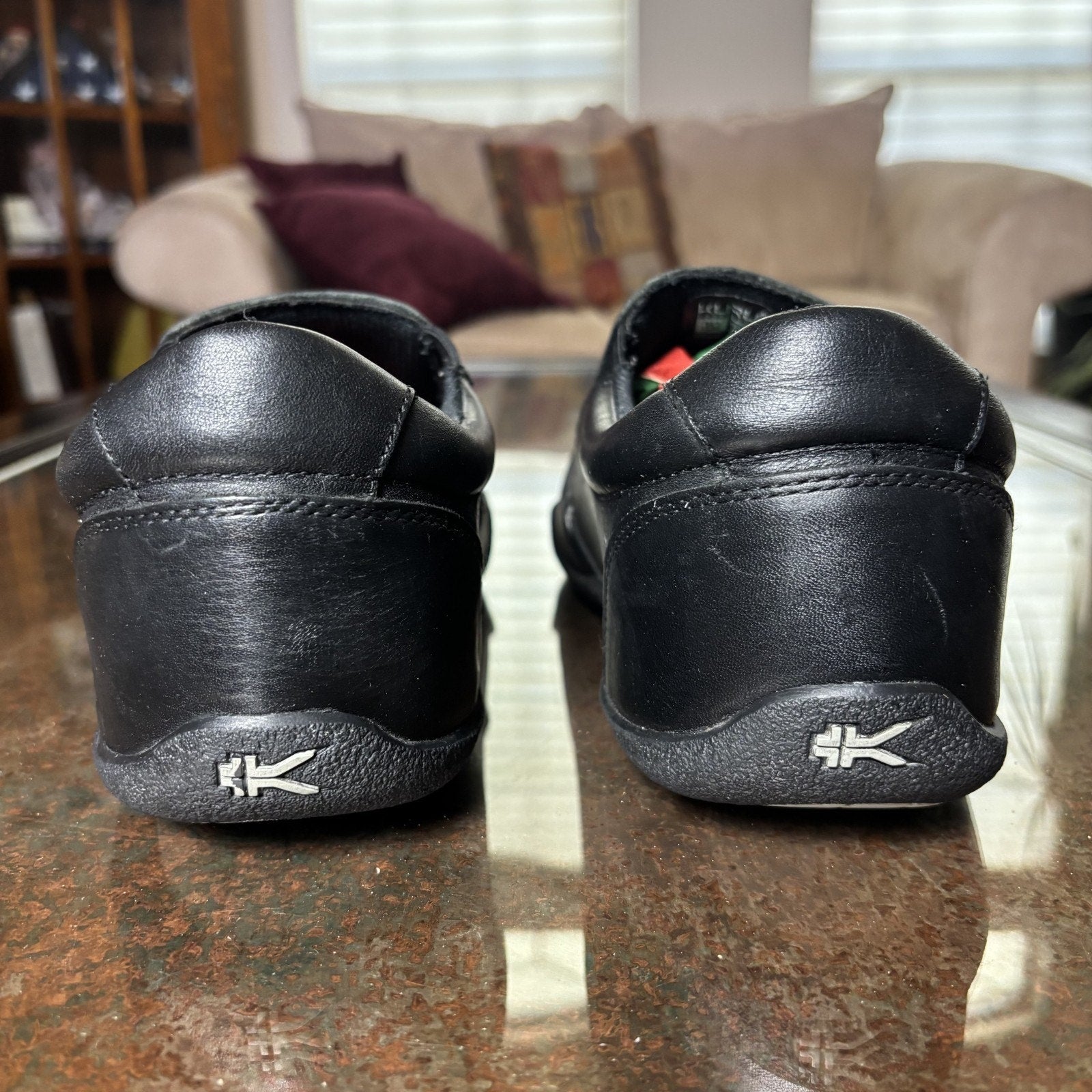 Kuru Kivi Shoes Slippers Mens Size 10 Black Leather Clog Comfort Walking Slip-On