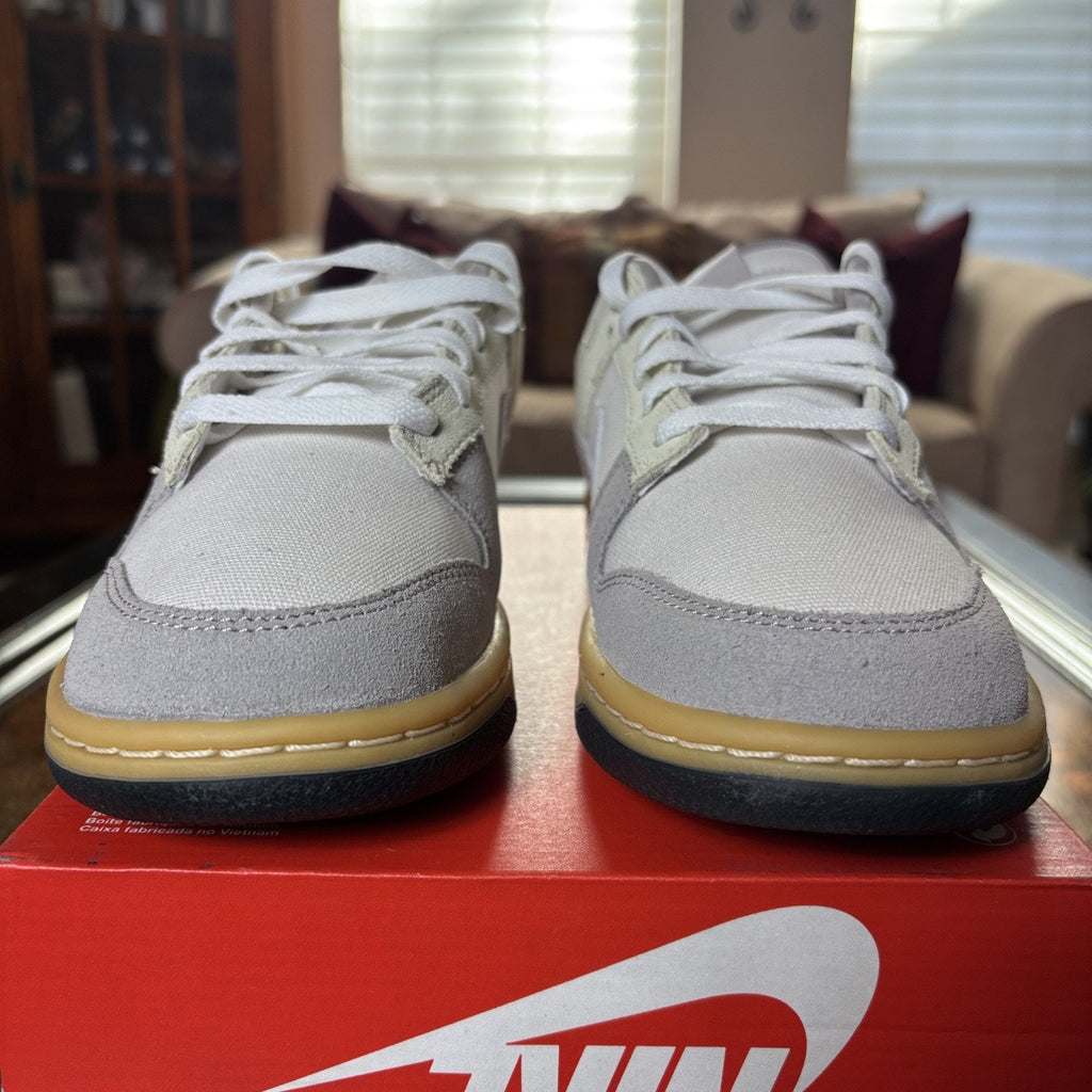 Nike Dunk Low Shoes Mens Size 8 Grey Gum Suede & Canvas Casual Lifestyle Sneaker
