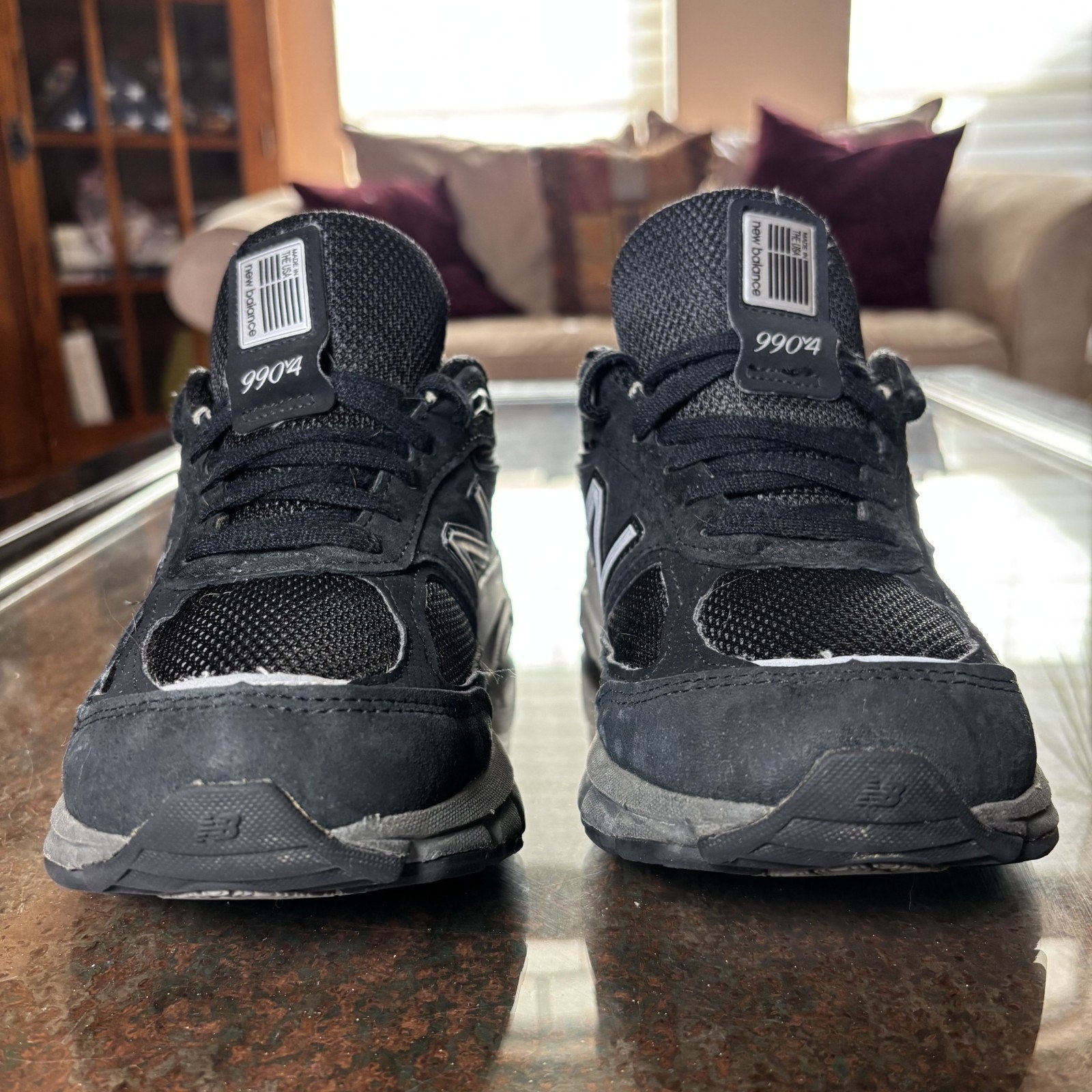New Balance 990v4 Shoes Women's 6 D Wide Black Made In USA Casual Gym Sneakers
