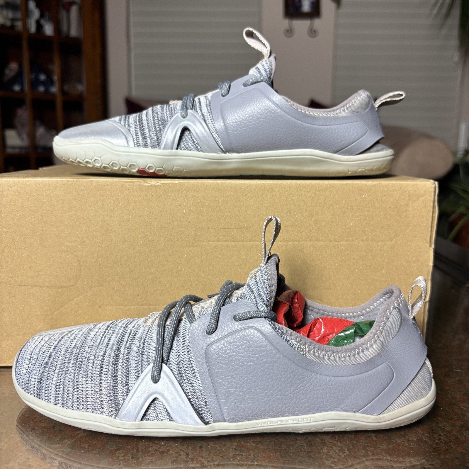 VivoBarefoot X BetaBrand City Sock EU 39 Womens 8 Grey Minimalist Barefoot Shoes