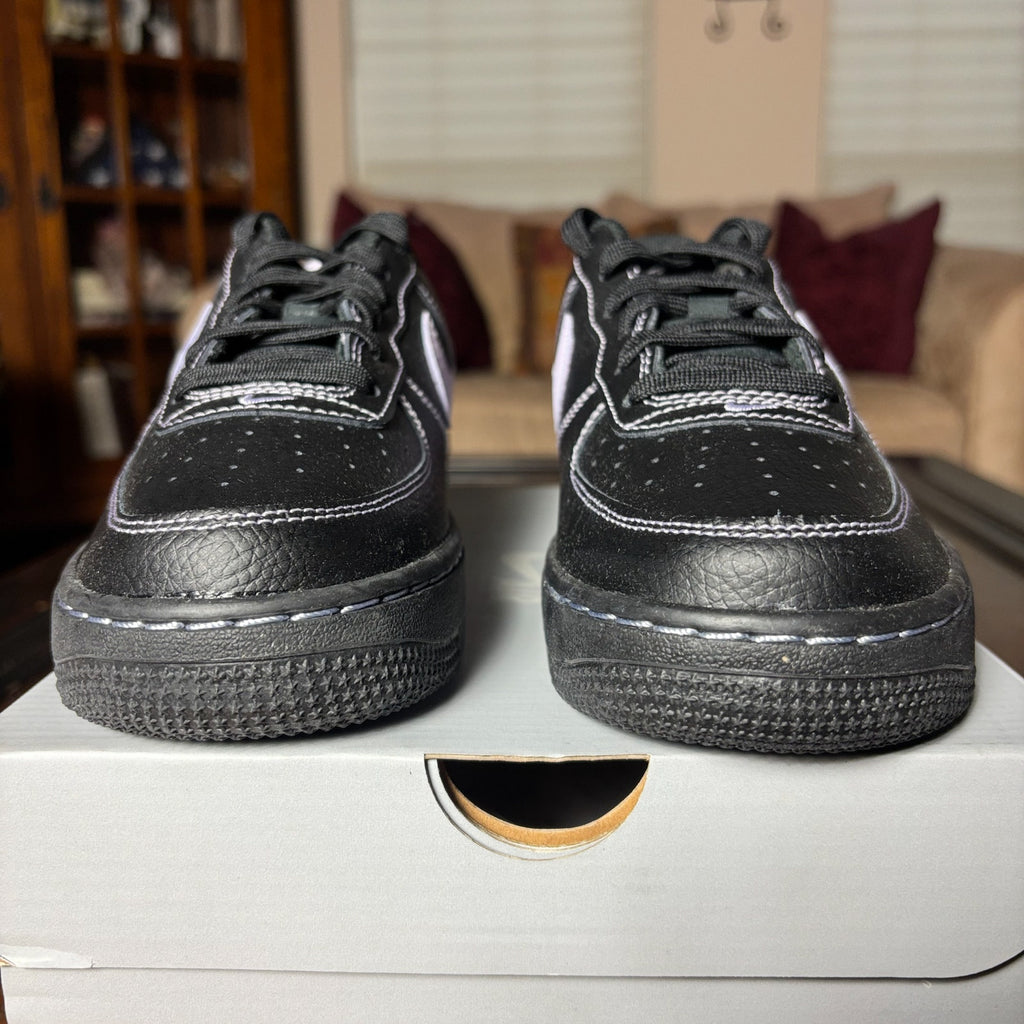 Nike Air Force 1 Low LV8 Black Leather Casual Lifestyle Shoes Sneaker Boys Sizes