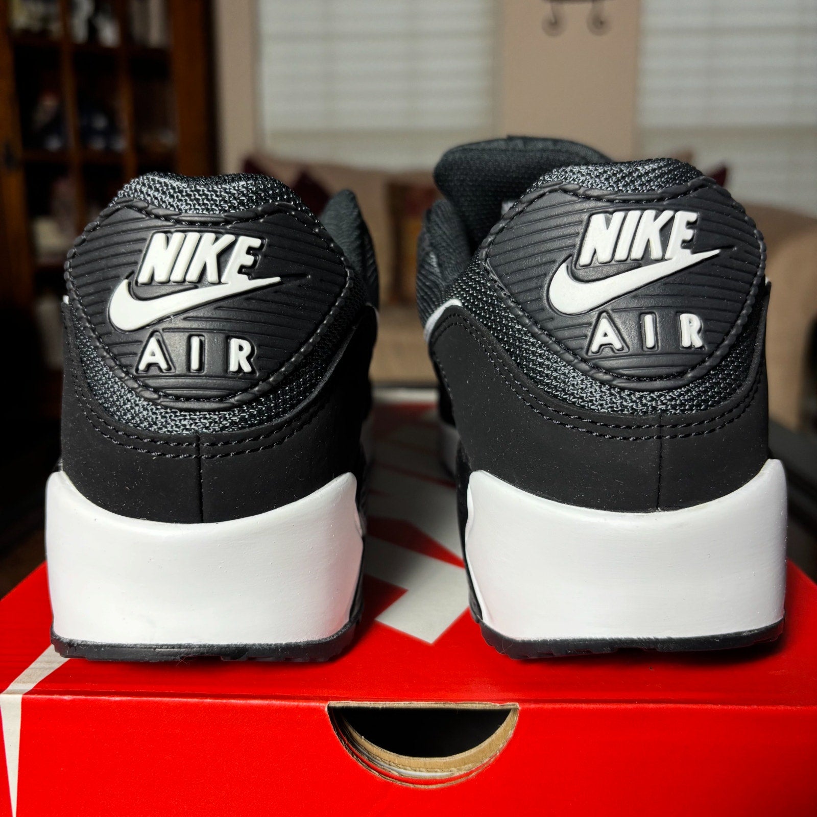 Nike Air Max 90 Black Grey White Lifestyle Casual Shoes Sneakers Mens Sizes NEW
