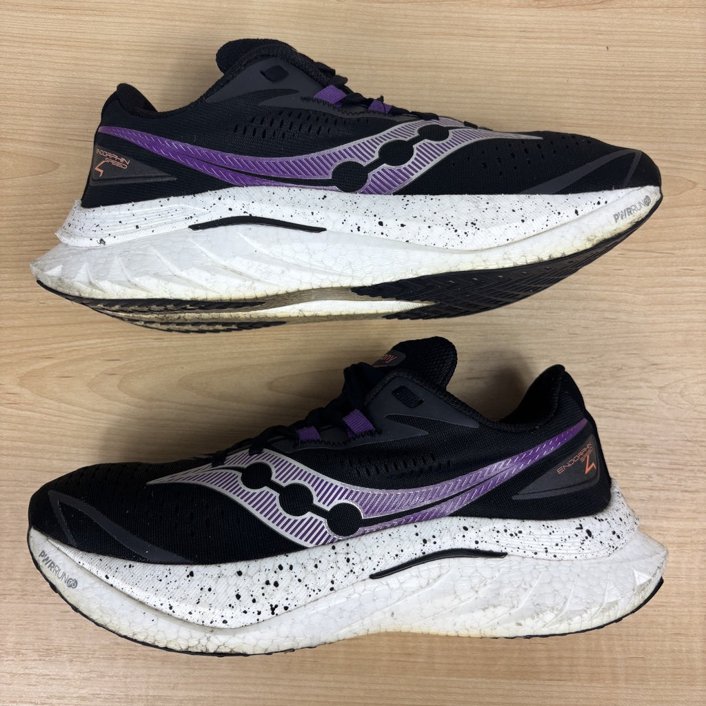Saucony Endorphin Speed 4 Shoes Women's 9.5 Black White Running Athletic Sneaker