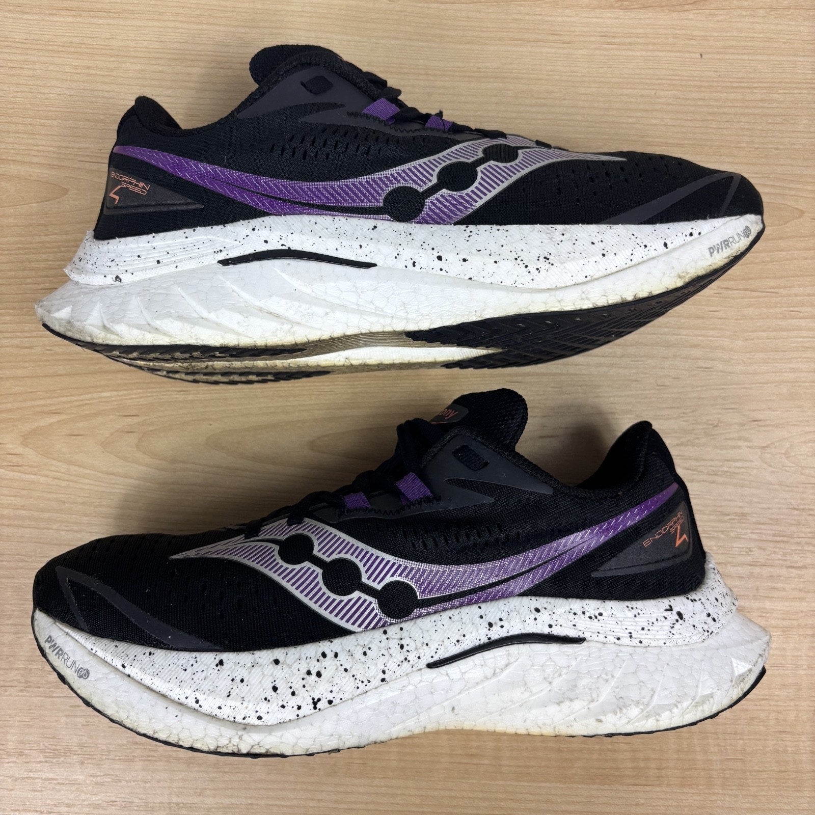 Saucony Endorphin Speed 4 Shoes Women's 9.5 Black White Running Athletic Sneaker