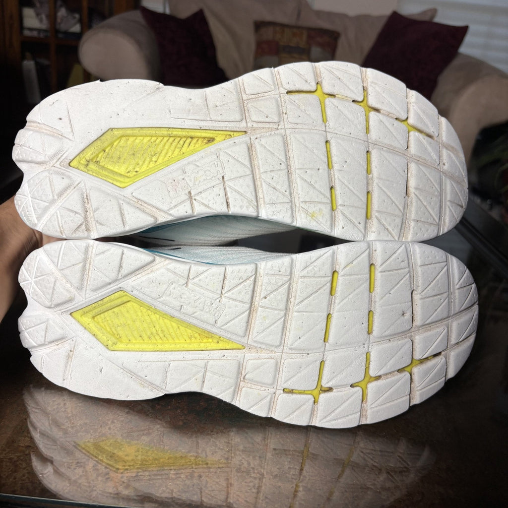 Hoka One One Mach 5 Shoes Mens Size 12.5 White Road Running Athletic Gym Sneaker