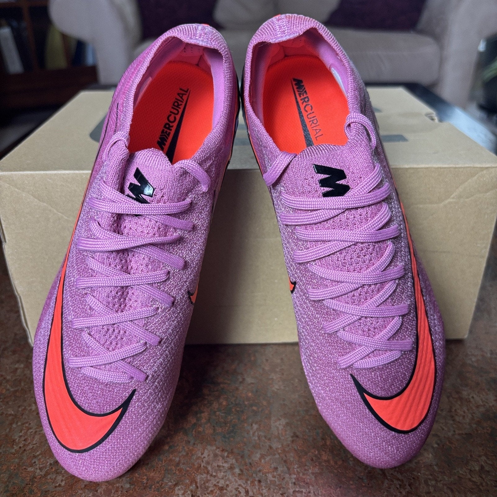 Nike Zoom Mercurial Vapor 16 Elite FG Soccer Cleats Women's Size 7 Pink Orange