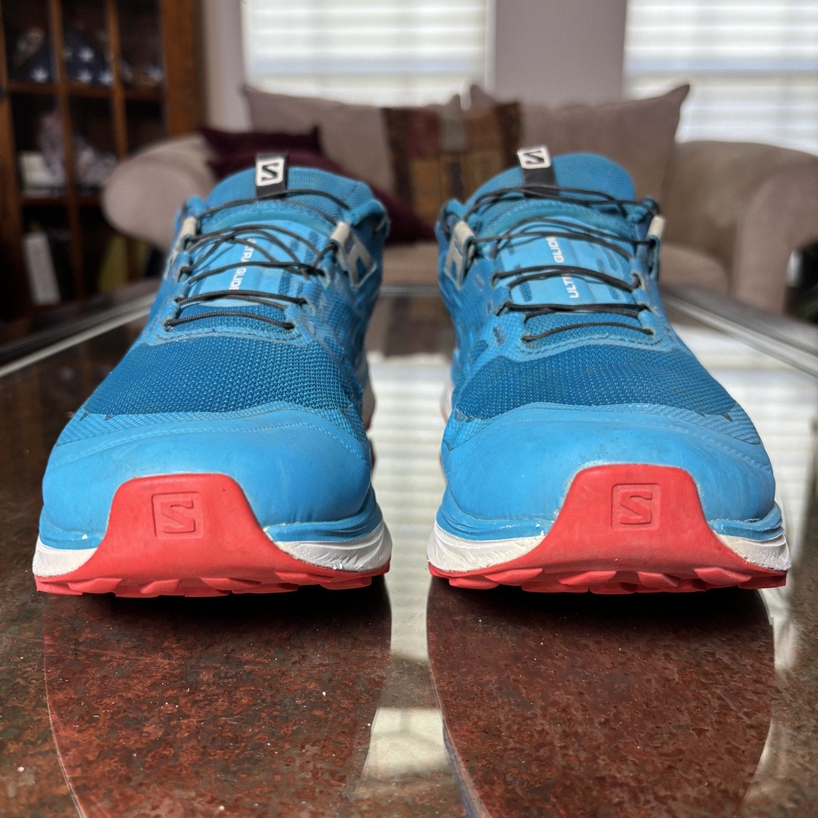 Salomon Ultra Glide Mens Size 11.5 Blue Trail Running Athletic Outdoor Sneakers