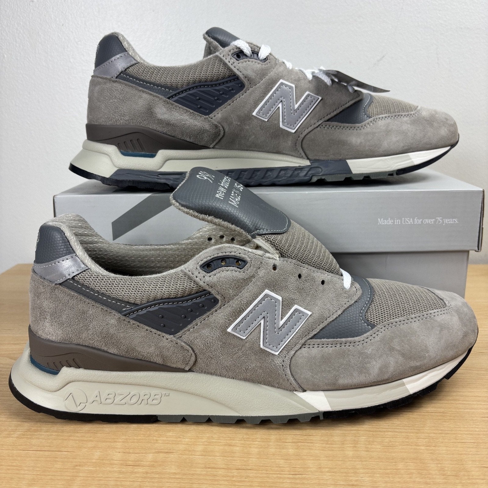New Balance 998 Shoes Mens Size 13 Grey Made in USA Lifestyle Casual Sneaker NEW