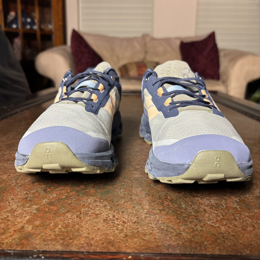 On Cloudvista Men's 9.5 Grey Blue Trail Running Athletic Outdoor Shoes Sneakers